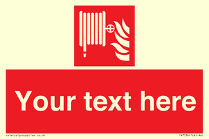 Custom Fire hose reel Sign